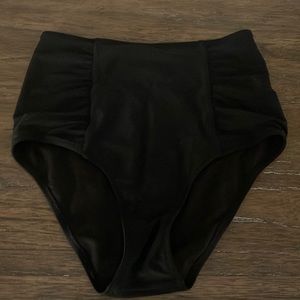 Aerie high waisted black bathing suit bottoms size S